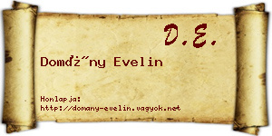 Domány Evelin névjegykártya