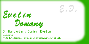 evelin domany business card